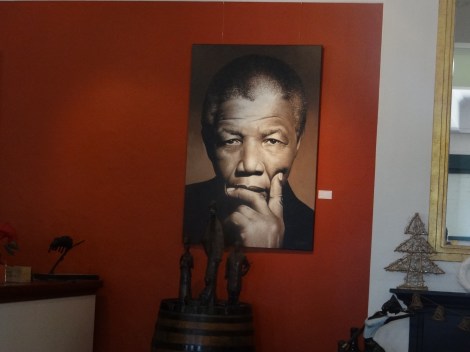 Mandela painting in tasting room